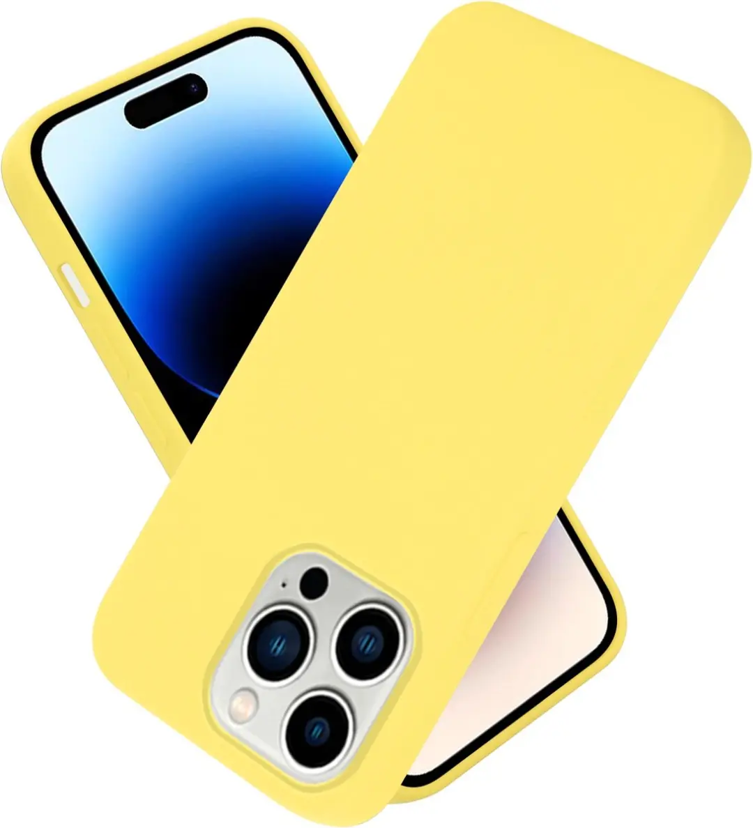 Cadorabo Hoesje geschikt voor Apple iPhone 14 PRO in LIQUID GEEL