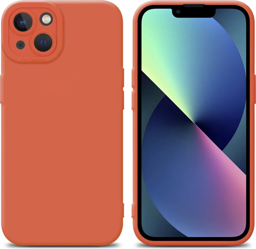 Cadorabo Hoesje geschikt voor Apple iPhone 14 PLUS in FLUID ORANJE
