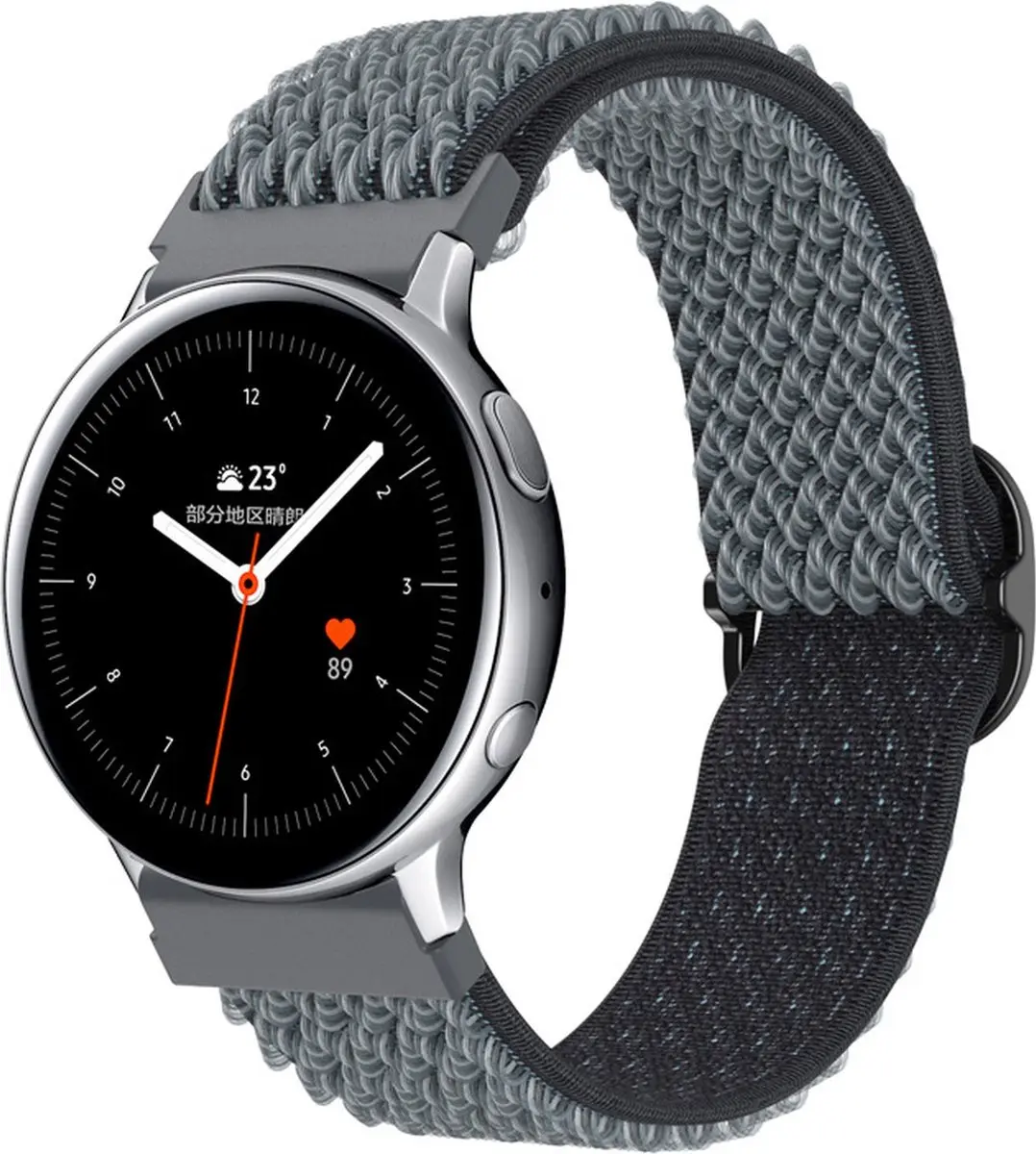 Cadorabo Nylon bandje met metalen sluiting 22mm geschikt voor Samsung Galaxy Gea