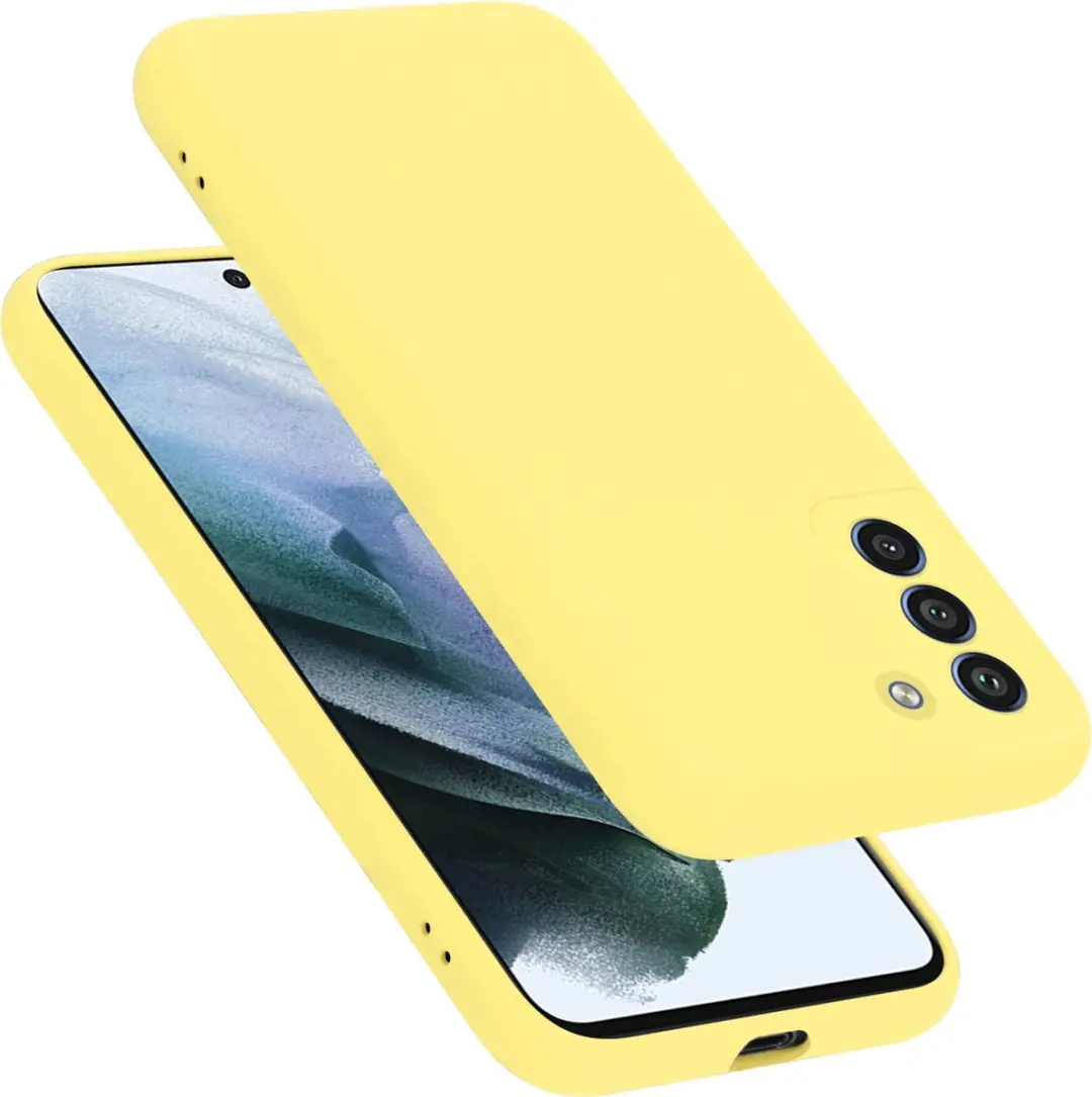 Cadorabo Hoesje geschikt voor Samsung Galaxy S21 FE in LIQUID GEEL
