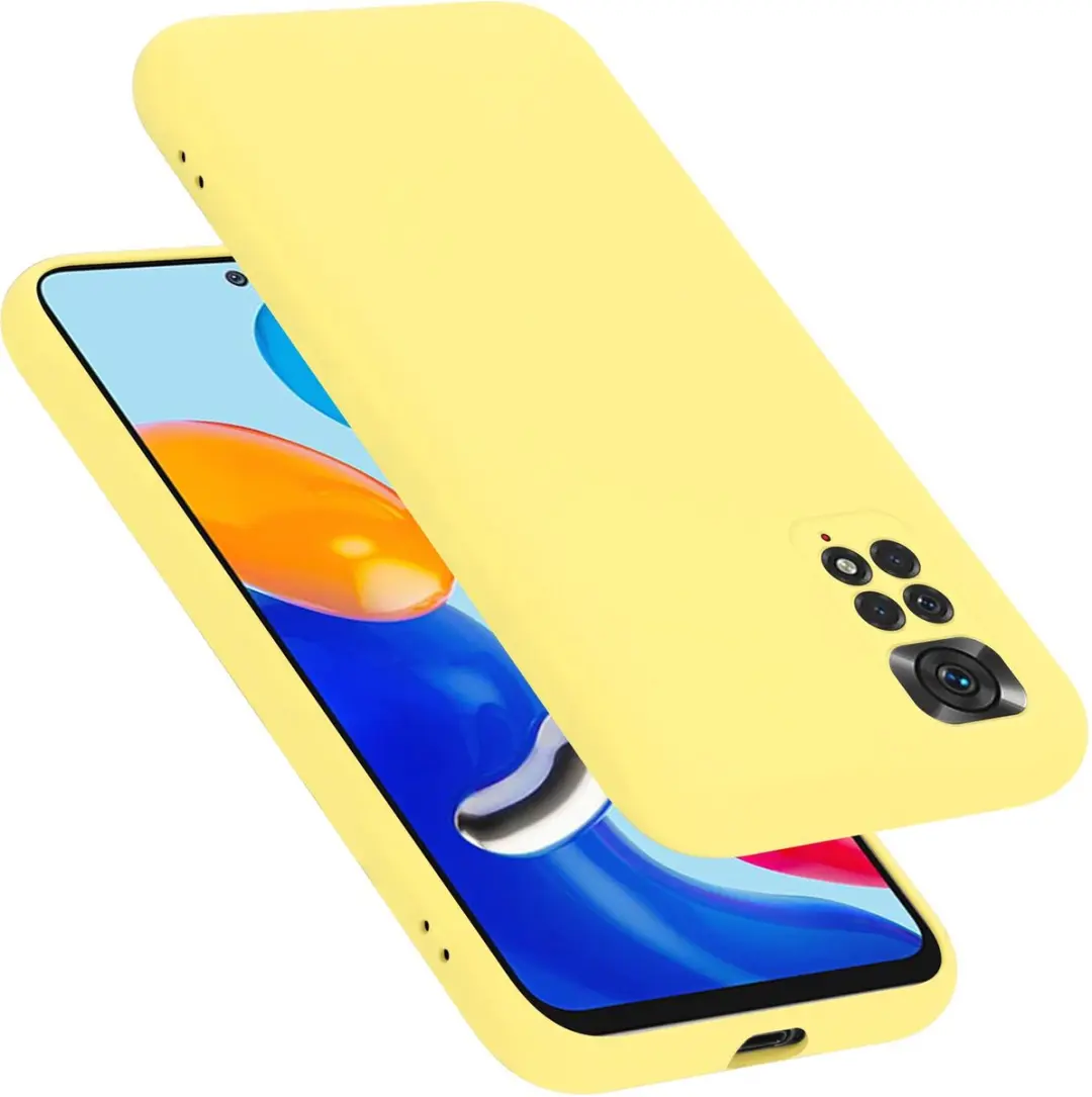 Cadorabo Hoesje geschikt voor Xiaomi RedMi NOTE 11 4G / 11S 4G in LIQUID GEEL