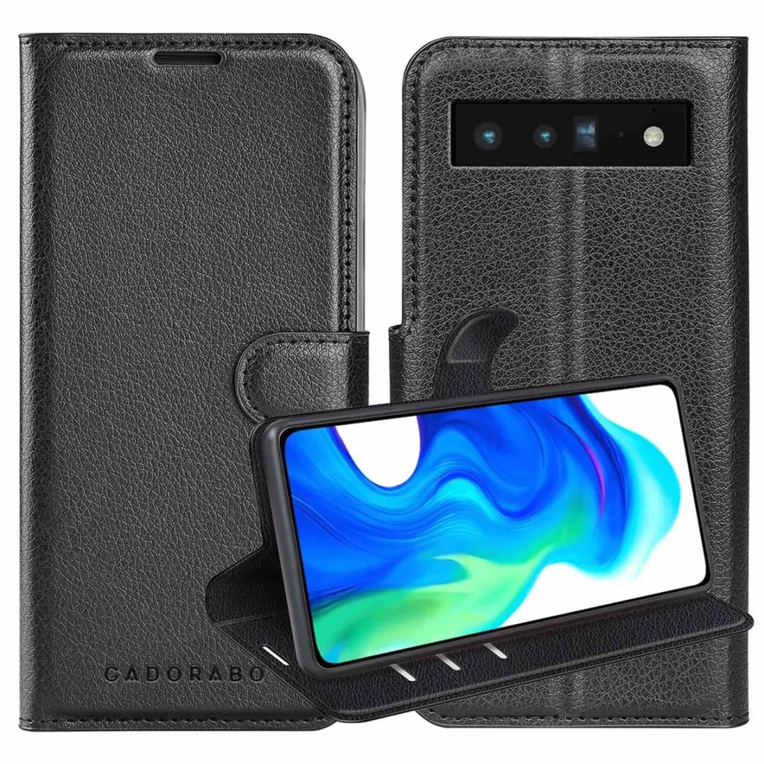 Cadorabo Hoesje geschikt voor Google PIXEL 6 PRO in PHANTOM ZWART