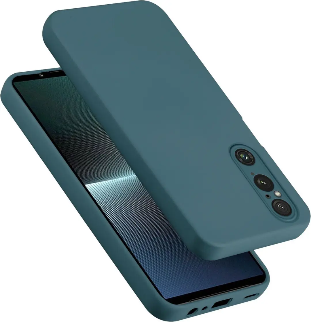 Cadorabo Hoesje geschikt voor Sony Xperia 1 V in LIQUID GROEN