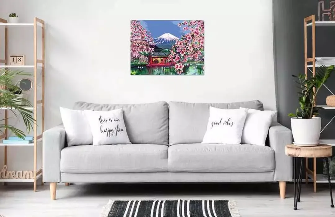 Ravensburger CreArt Malen nach Zahlen Canvas Japanse Kirschbloesem - Meerkleurig