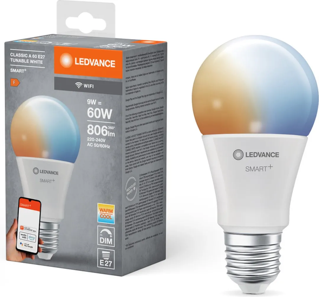 LEDVANCE SMART+ WIFI LEDlamp 9W 806lm - 4 Stuks - afbeelding 3 van 6