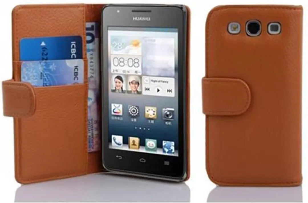 Cadorabo Hoesje geschikt voor Huawei ASCEND G510 / G520 / G525 in COGNAC BRUIN