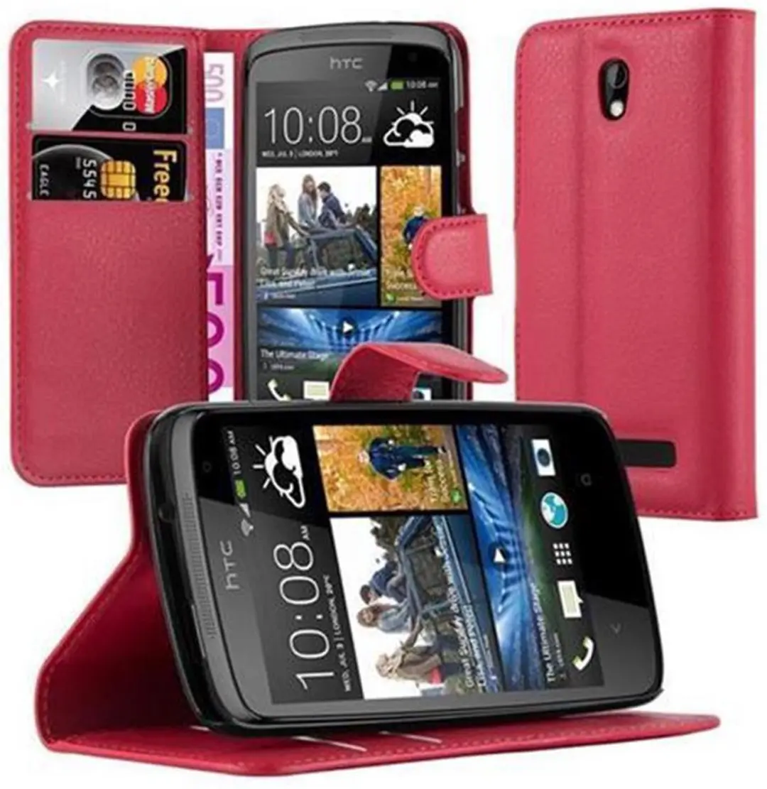 Cadorabo Hoesje geschikt voor HTC Desire 500 in KARMIJN ROOD