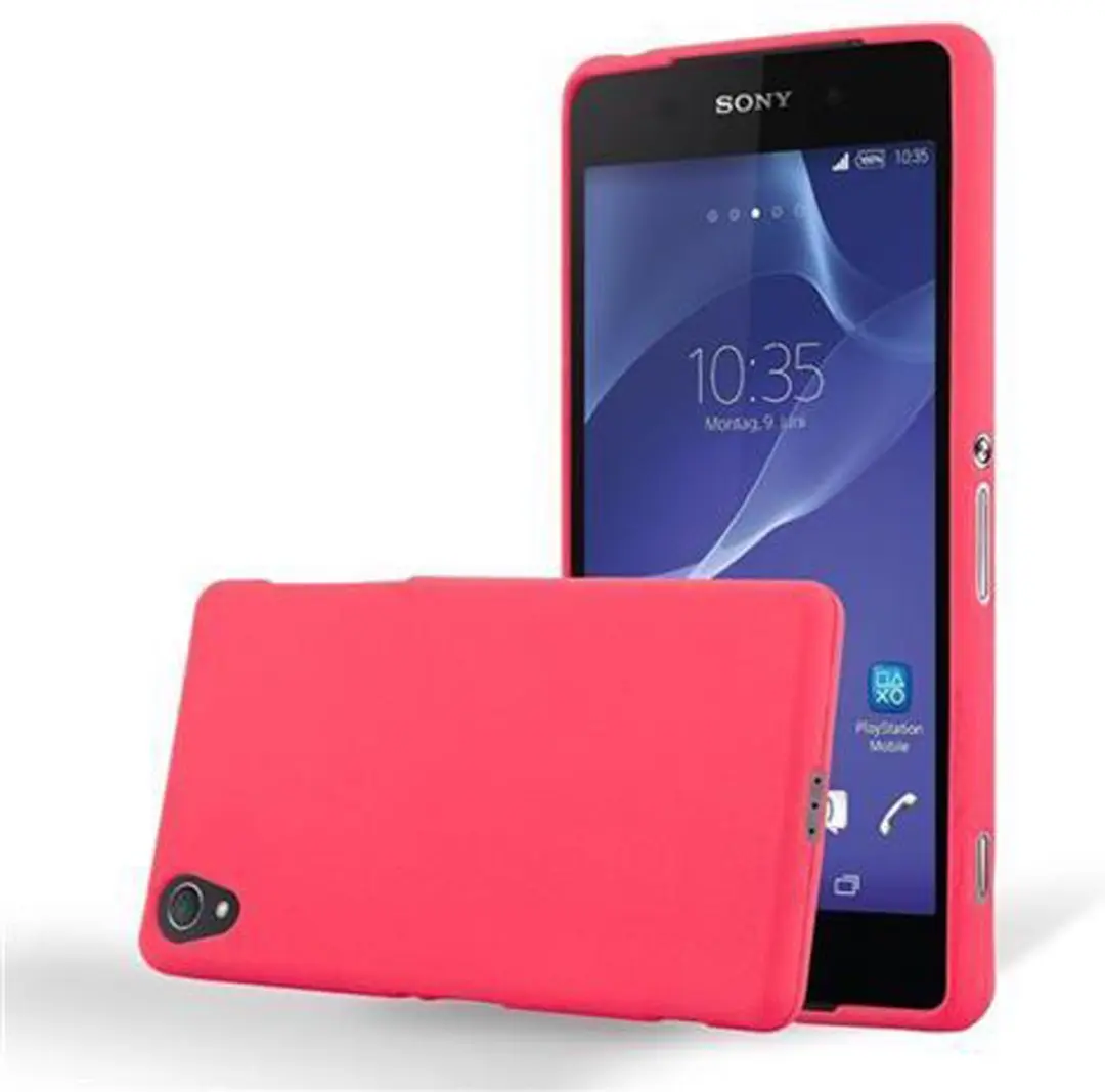 Cadorabo Hoesje geschikt voor Sony Xperia Z2 in FROST ROOD