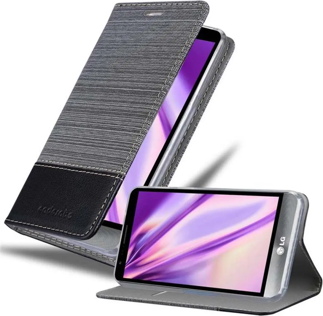 Cadorabo Hoesje geschikt voor LG STYLUS 3 in GRIJS ZWART