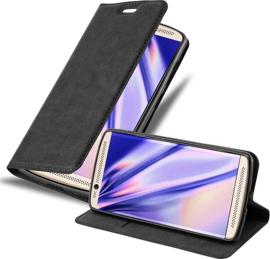 Cadorabo Hoesje geschikt voor ZTE Axon 7 MINI in ZWARTE NACHT