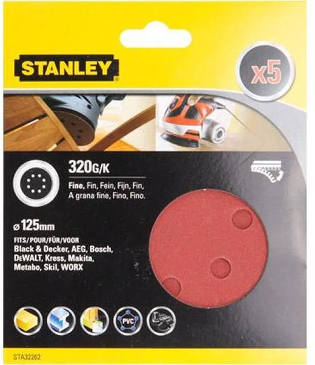 Stanley Schuurschijf K320 125mm - 5 Stuks