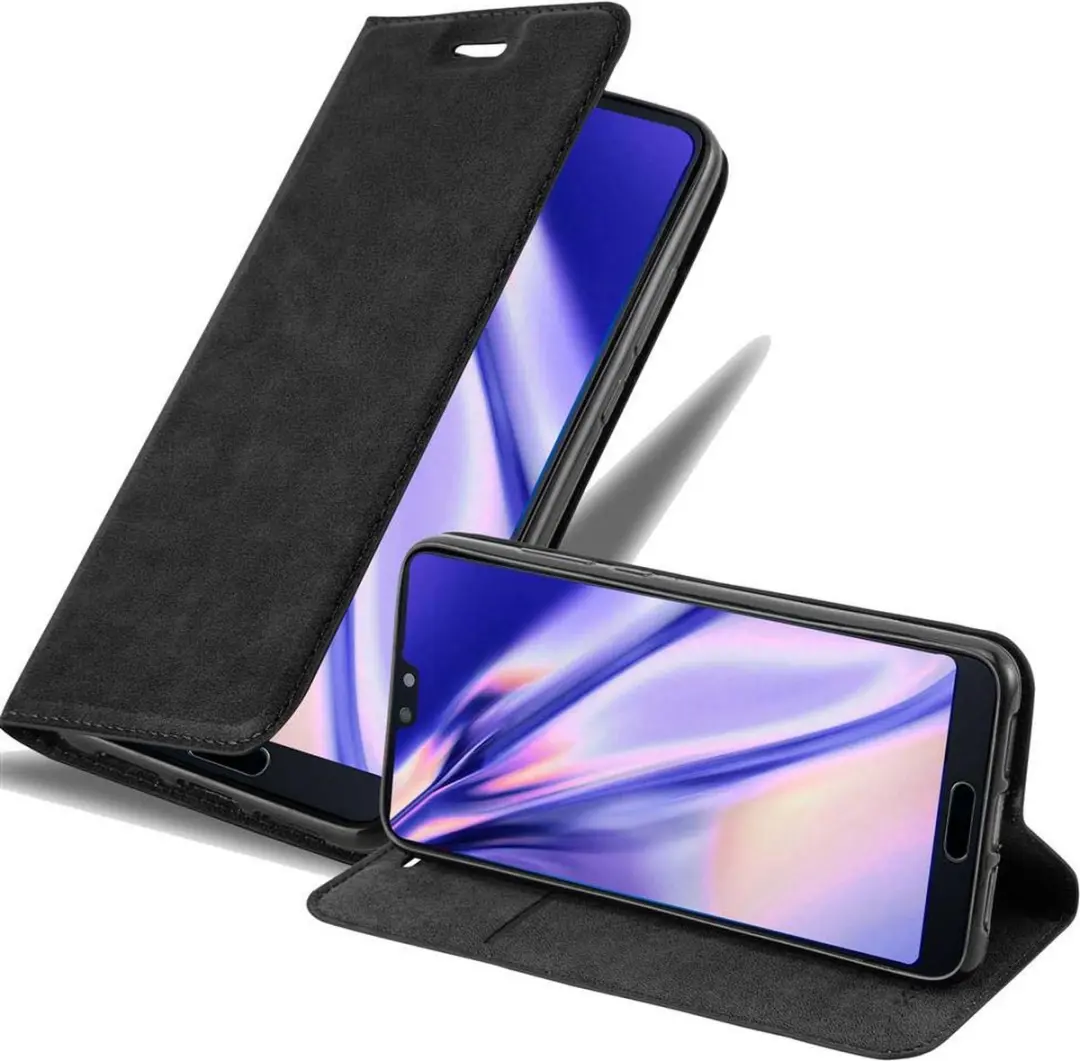 Cadorabo Hoesje geschikt voor Huawei P20 in ZWARTE NACHT