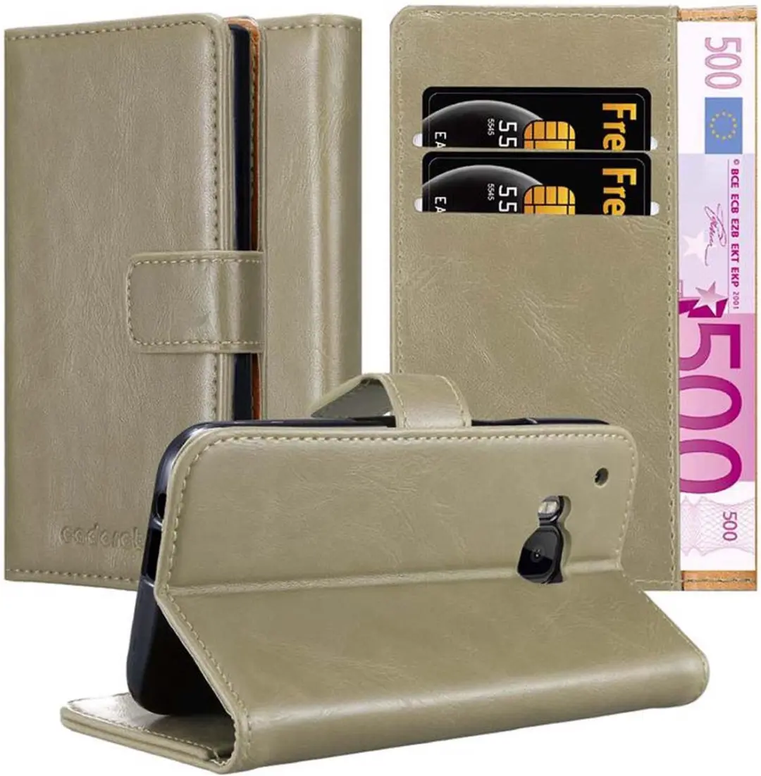 Cadorabo Hoesje geschikt voor HTC ONE M9 in CAPPUCCINO BRUIN