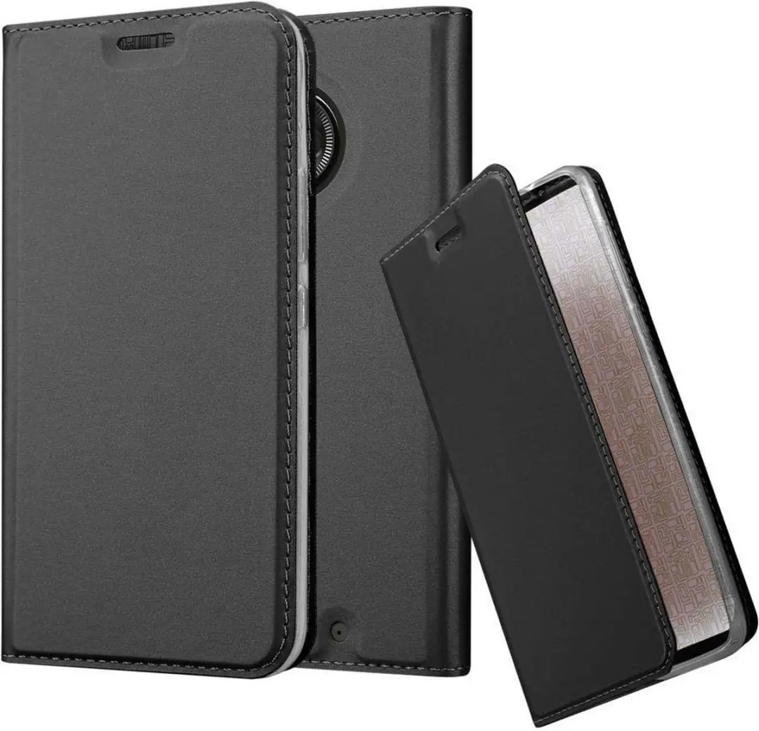 Cadorabo Hoesje geschikt voor Motorola MOTO X4 in CLASSY ZWART