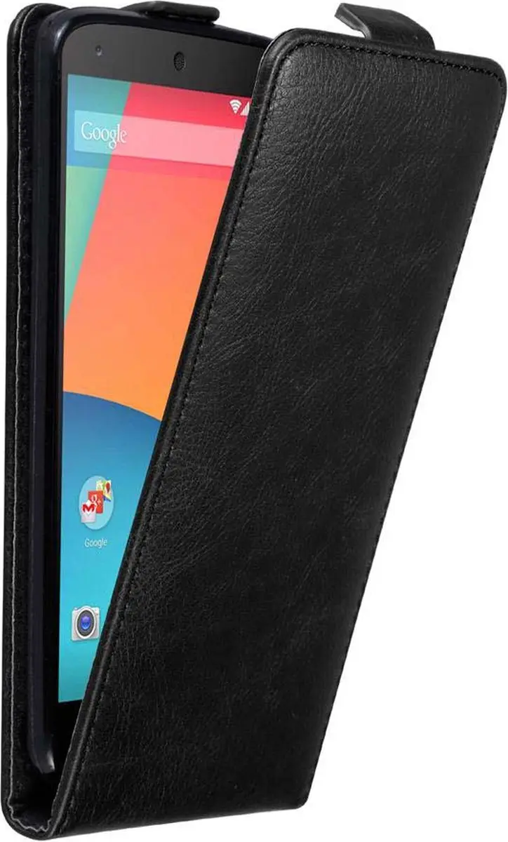 Cadorabo Hoesje geschikt voor LG Google NEXUS 5 in ZWARTE NACHT