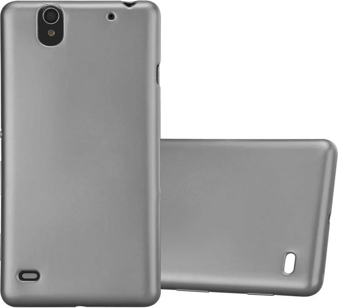 Cadorabo Hoesje geschikt voor Sony Xperia C4 in METALLIC GRIJS
