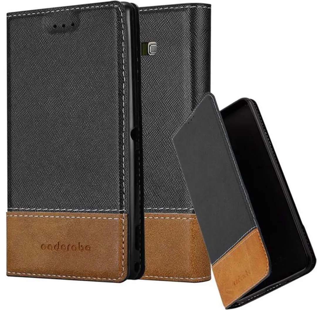 Cadorabo Hoesje geschikt voor Samsung Galaxy A7 2015 in ZWART BRUIN