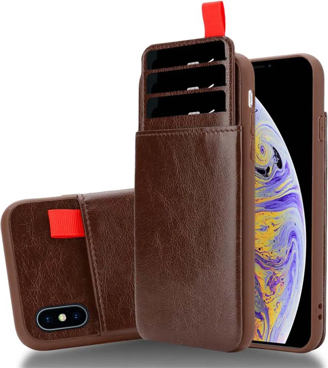 Cadorabo Hoesje geschikt voor Apple iPhone XS MAX in EIKEN BRUIN