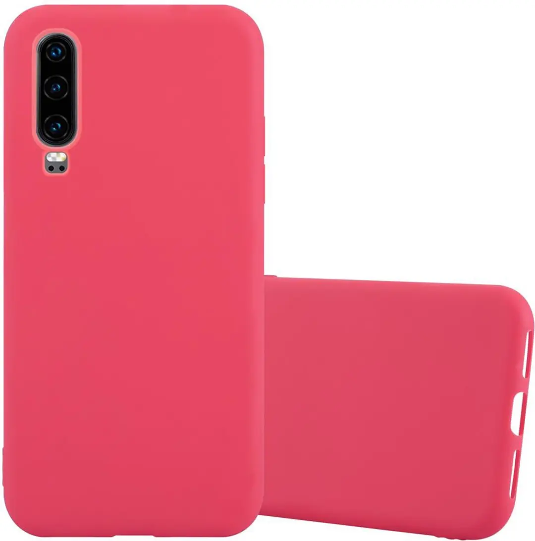 Cadorabo Hoesje geschikt voor Huawei P30 in CANDY ROOD