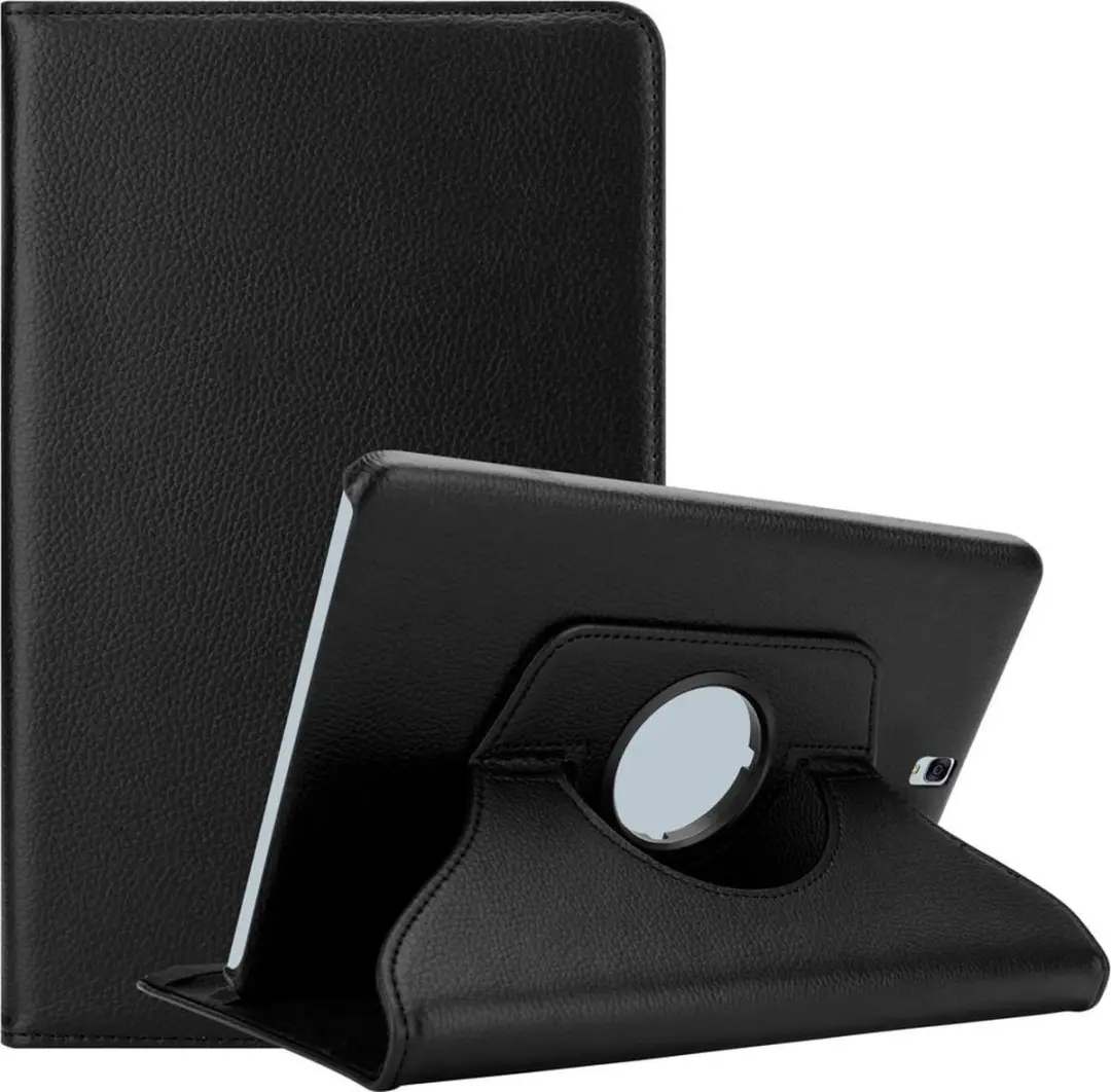 Cadorabo Tablet Hoesje geschikt voor Samsung Galaxy Tab S3 (9.7 Zoll) in OUDERLING ZWART - Beschermhoes ZONDER auto Wake Up, met stand functie en elastische band sluiting Book Case Cover Etui