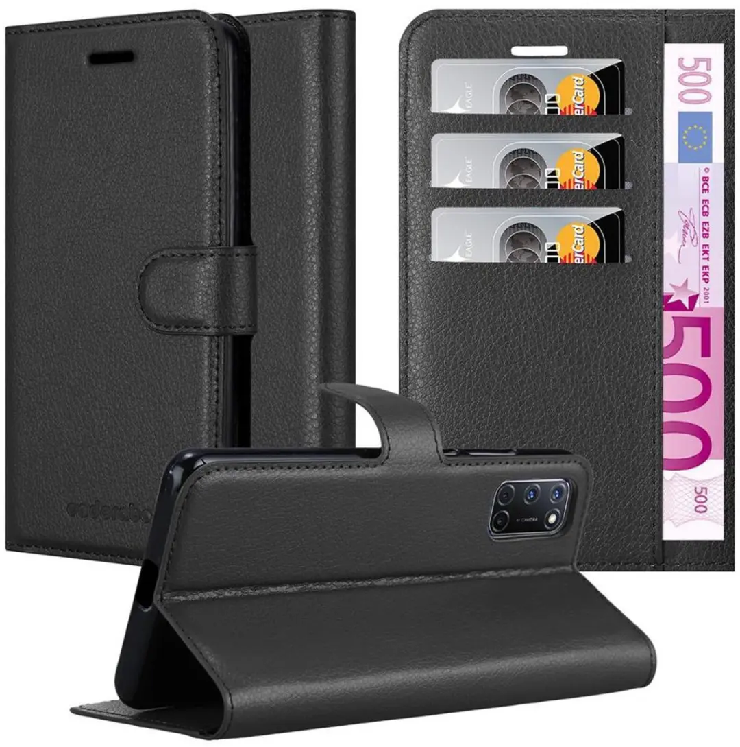 Cadorabo Hoesje geschikt voor Oppo A92 in PHANTOM ZWART