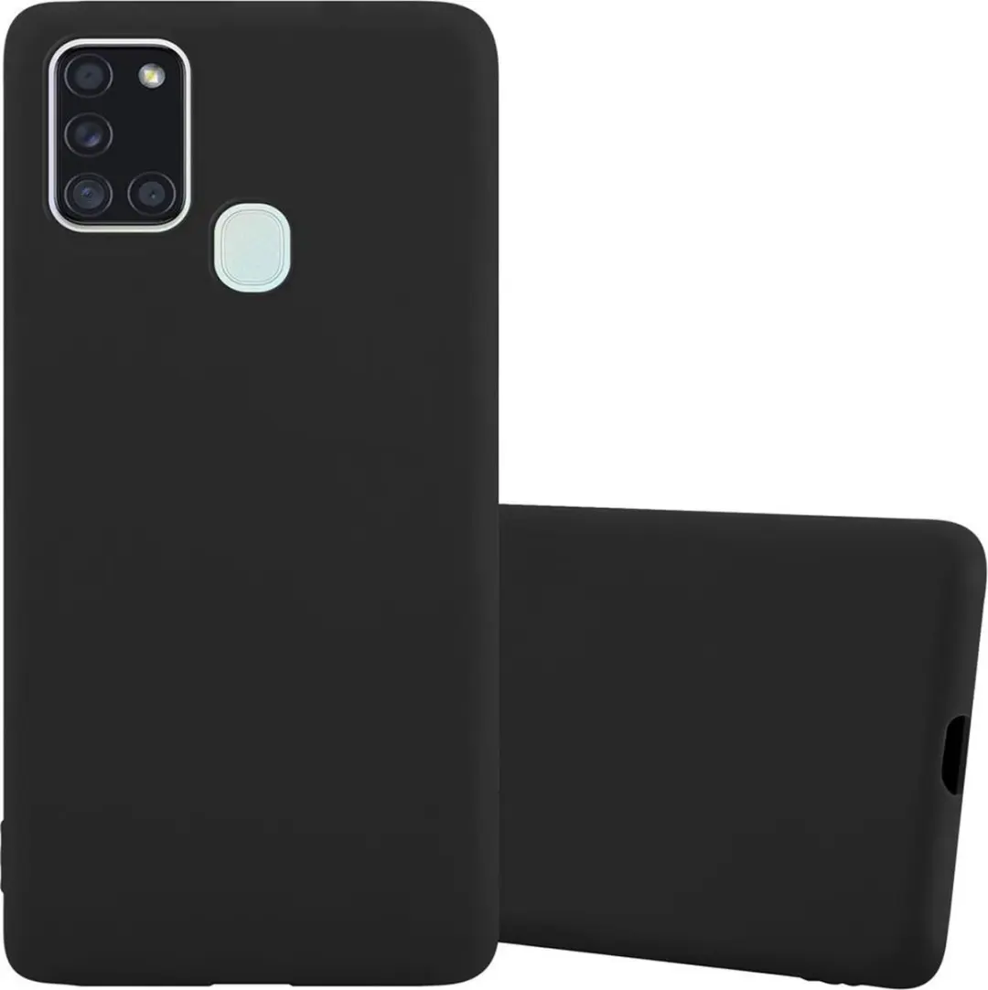 Cadorabo Hoesje geschikt voor Samsung Galaxy A21s in CANDY ZWART