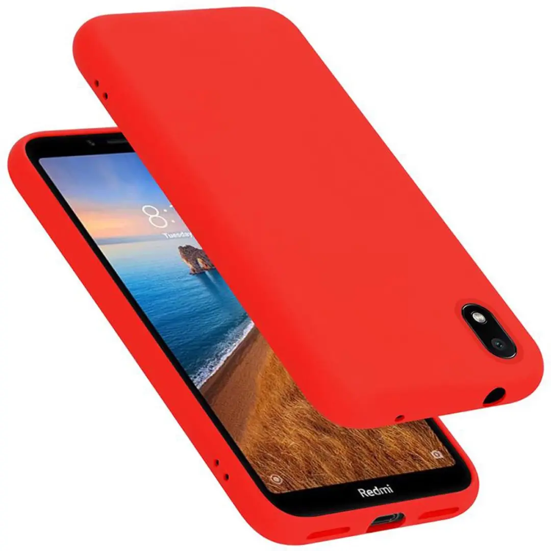 Cadorabo Hoesje geschikt voor Xiaomi RedMi 7A in LIQUID ROOD