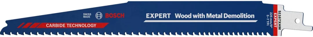 Bosch Professional S 1167 XHM Reciprozaagblad - 225mm - Metaal/Hout - 3 Stuks