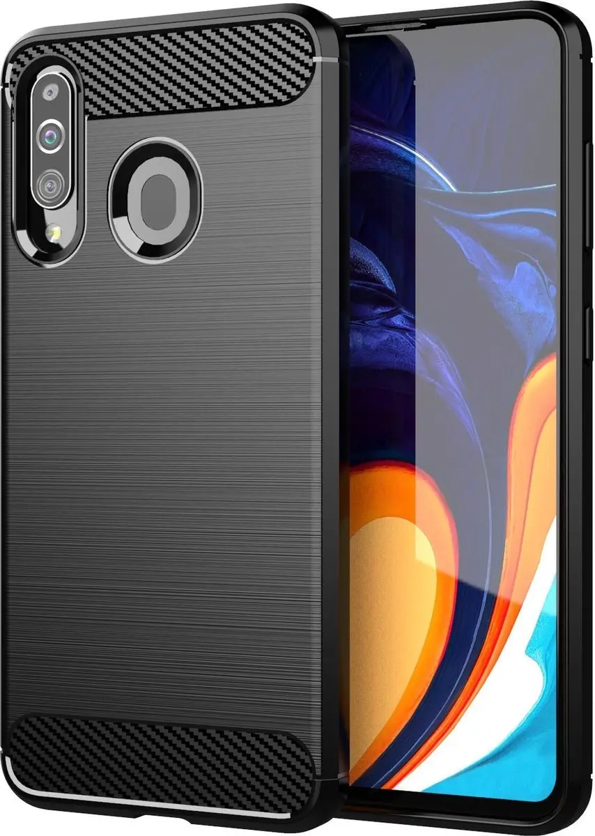 Cadorabo Hoesje geschikt voor Samsung Galaxy A20s in Brushed Zwart