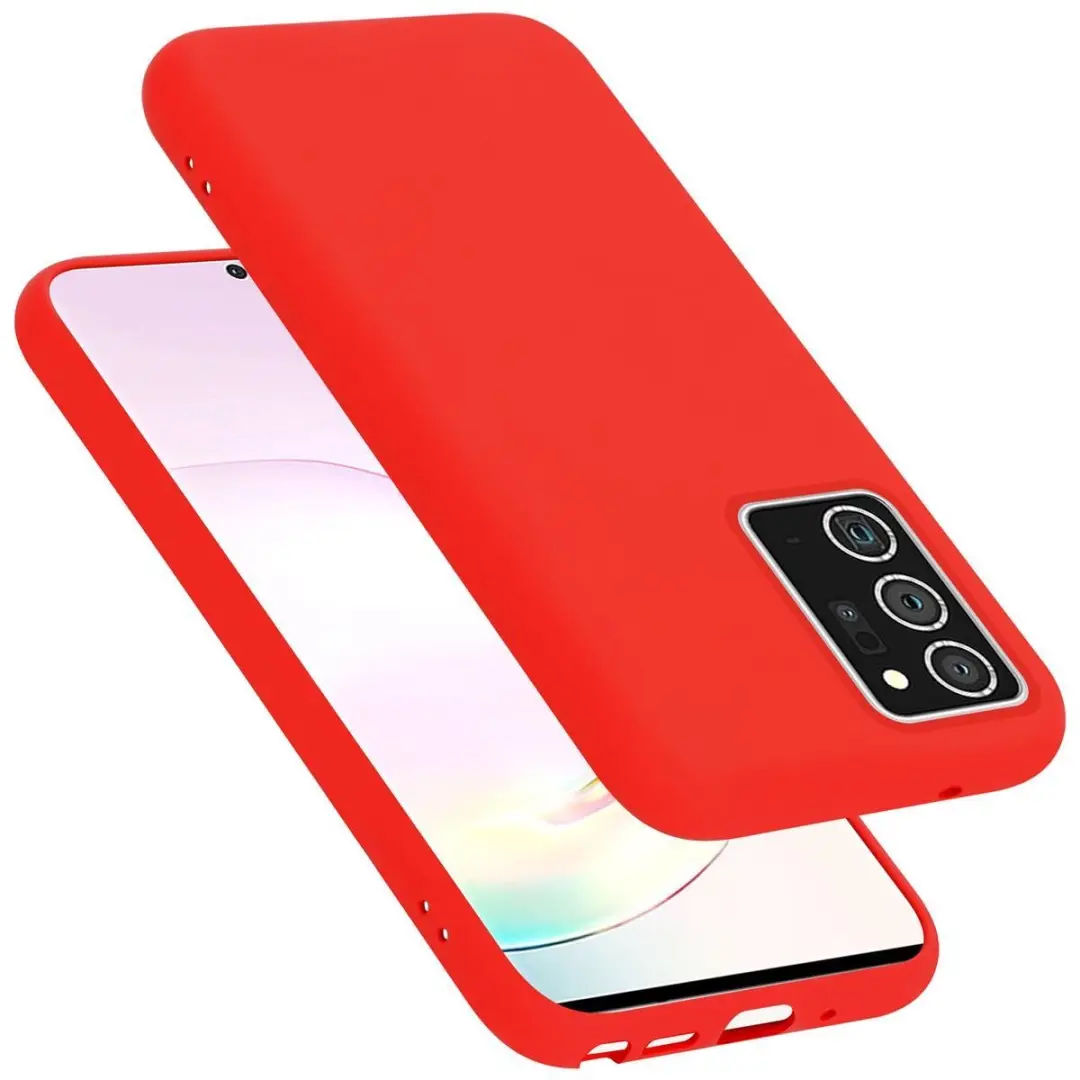 Cadorabo Hoesje geschikt voor Samsung Galaxy NOTE 20 PLUS in LIQUID ROOD