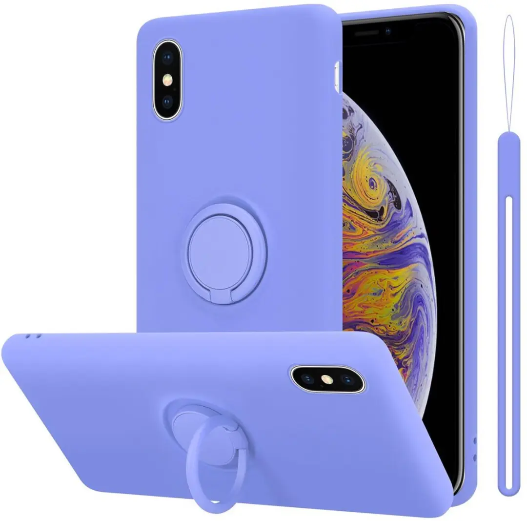 Cadorabo Hoesje geschikt voor Apple iPhone XS MAX in LIQUID LICHT PAARS