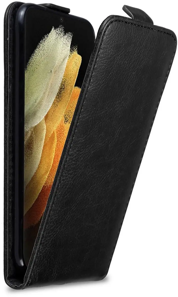 Cadorabo Hoesje geschikt voor Samsung Galaxy S21 ULTRA in ZWARTE NACHT