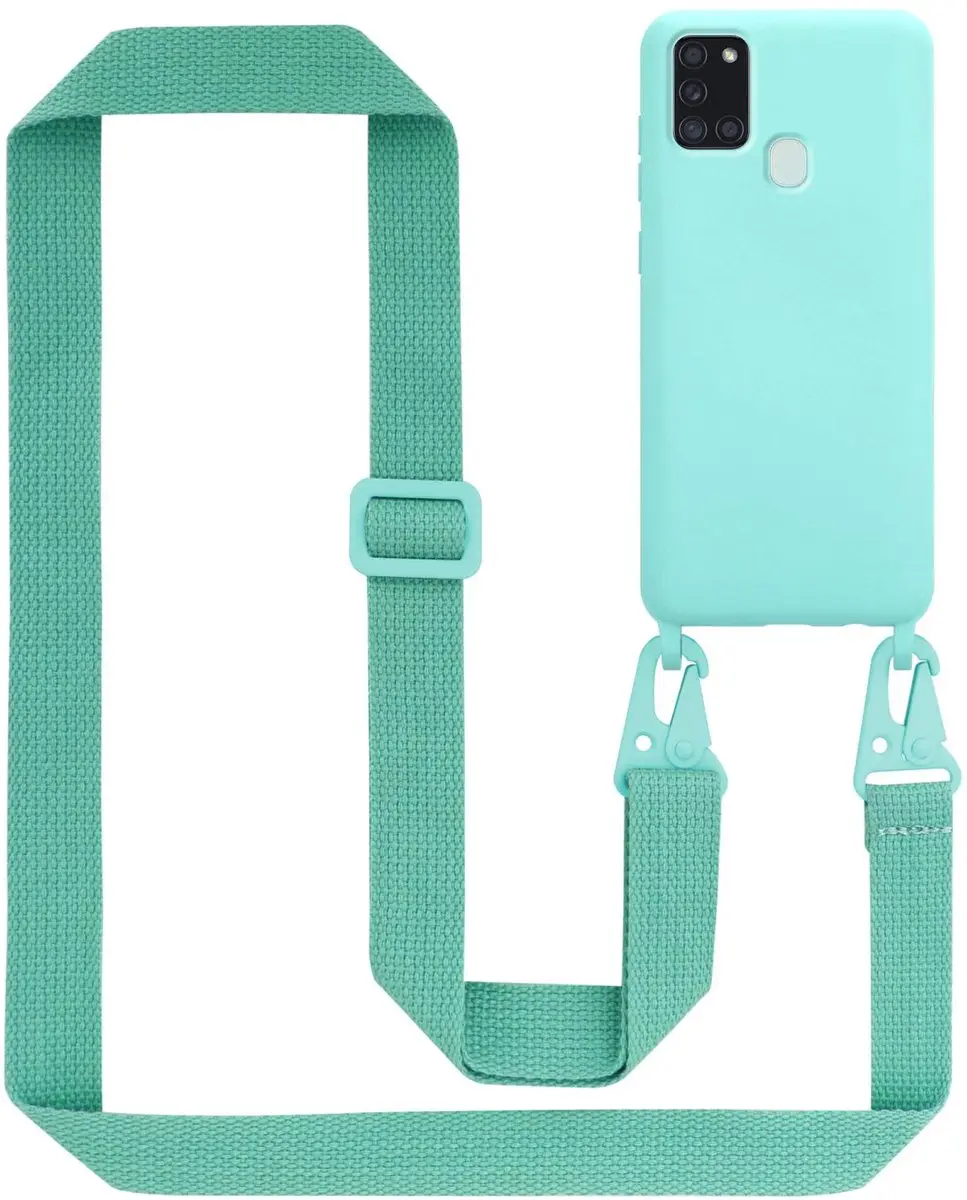 Cadorabo Mobiele telefoon ketting geschikt voor Samsung Galaxy A21s in LIQUID TU