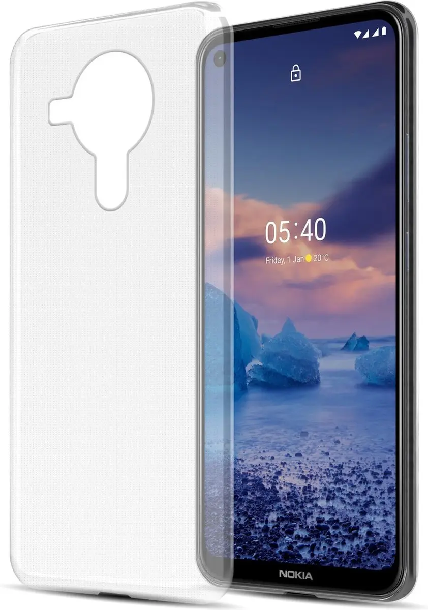 Cadorabo Hoesje geschikt voor Nokia 5.4 in VOLLEDIG TRANSPARANT