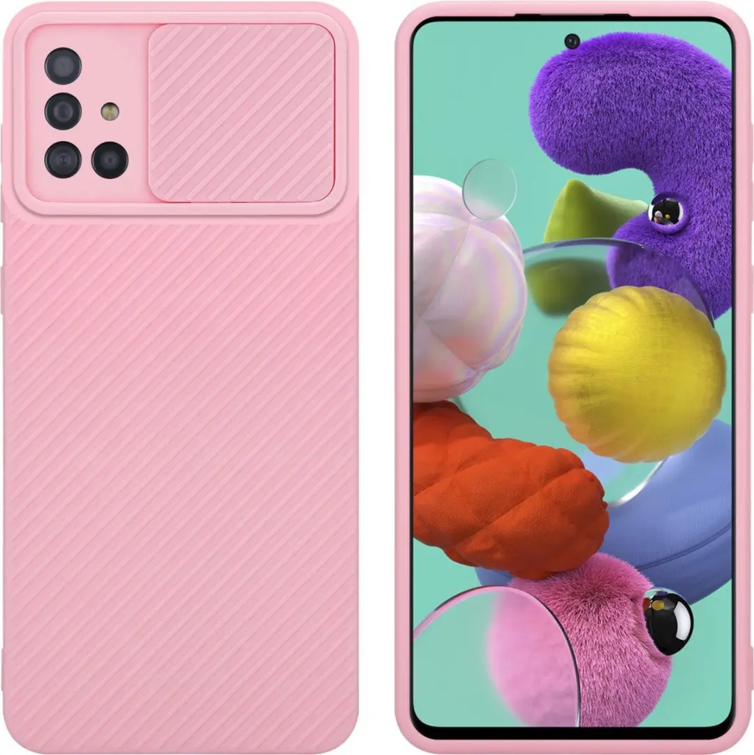 Cadorabo Hoesje geschikt voor Samsung Galaxy A51 4G / M40s in Bonbon Roze