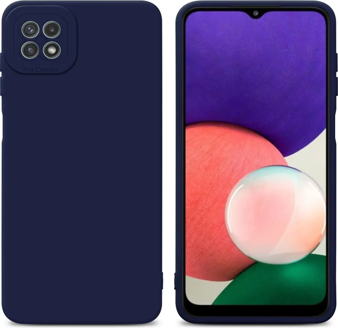 Cadorabo Hoesje geschikt voor Samsung Galaxy A22 5G in FLUID DONKER BLAUW