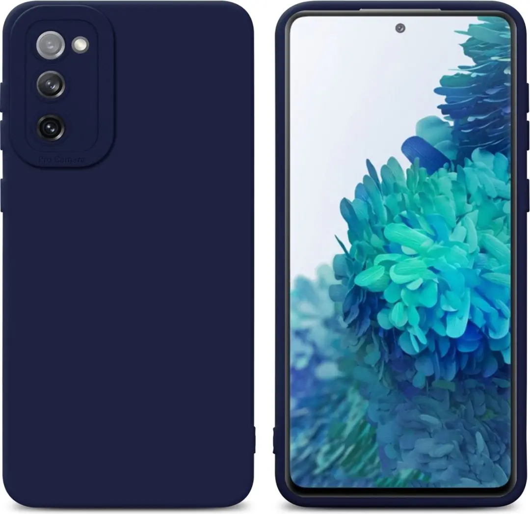 Cadorabo Hoesje geschikt voor Samsung Galaxy S20 FE in FLUID DONKER BLAUW
