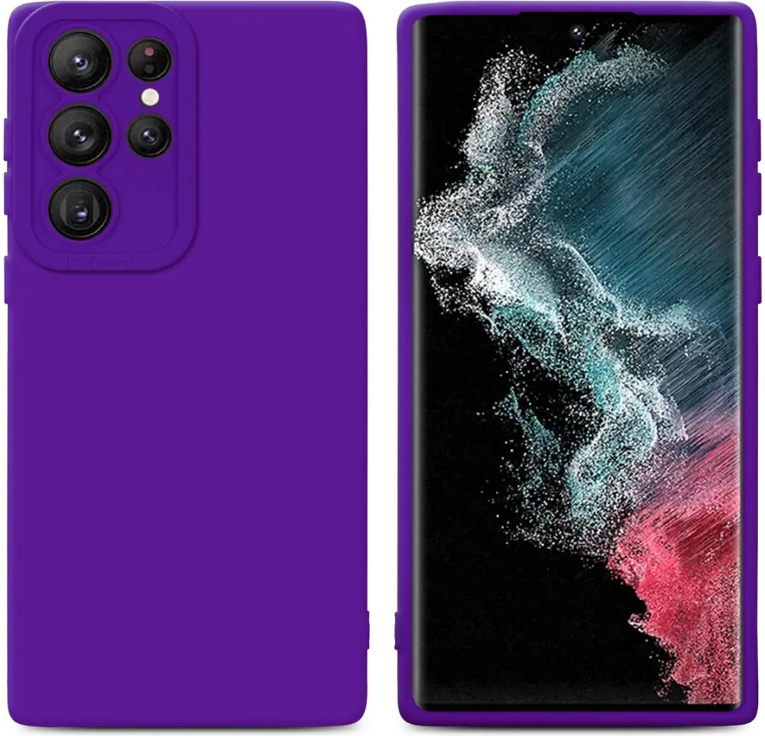 Cadorabo Hoesje geschikt voor Samsung Galaxy S22 ULTRA in FLUID DONKER PAARS