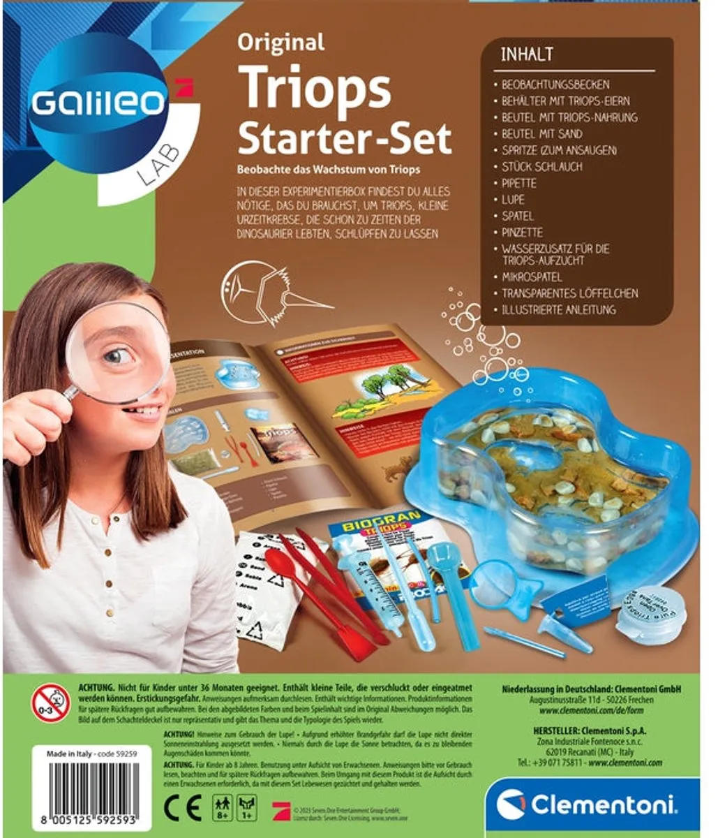 Clementoni Galileo Original Triops Starter-Set 59259 - Multicolor - afbeelding 2 van 6