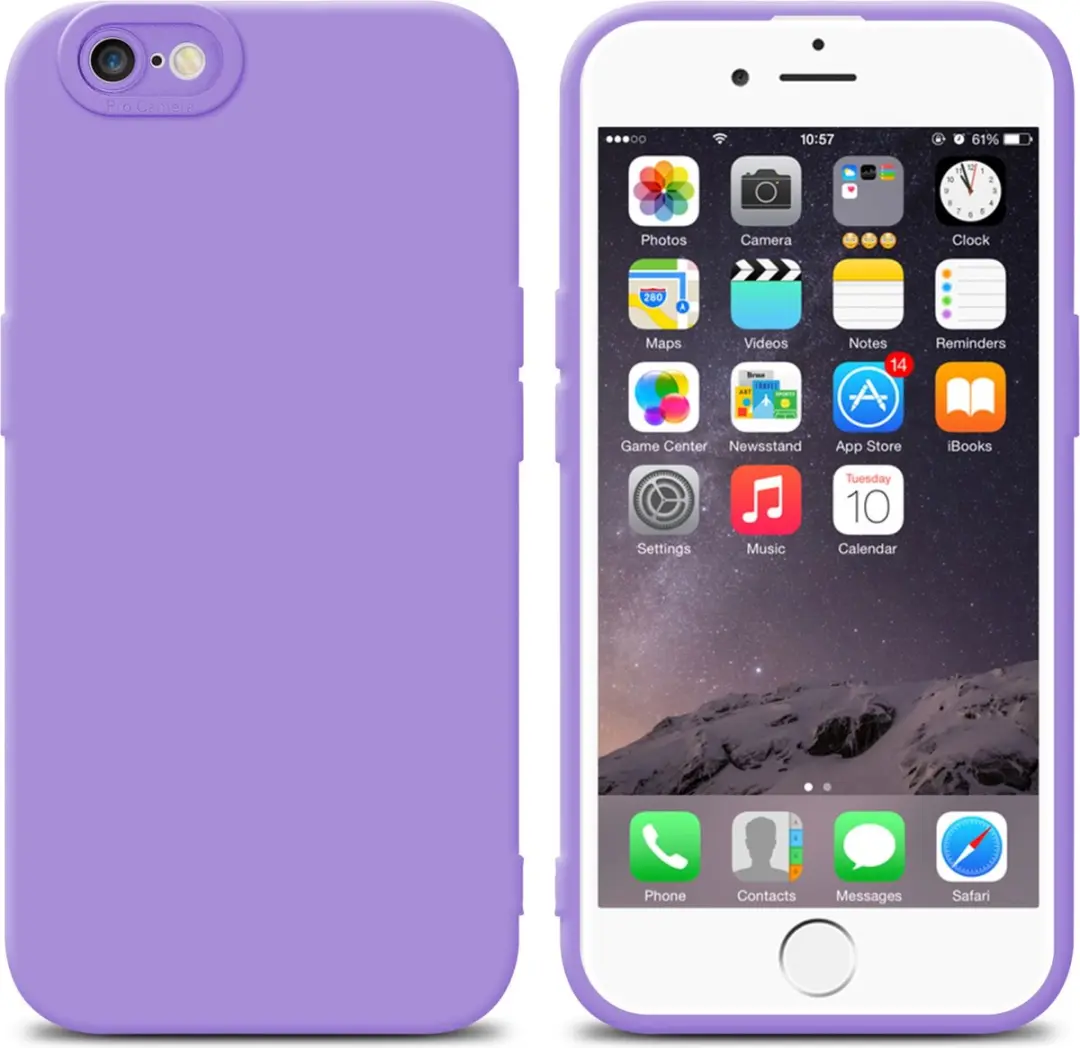 Cadorabo Hoesje geschikt voor Apple iPhone 6 PLUS / 6S PLUS in FLUID LICHT PAARS