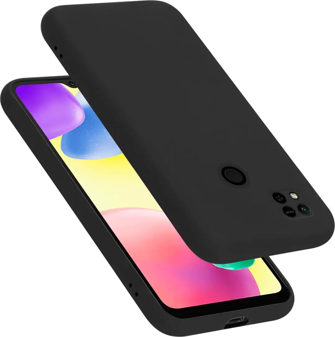 Cadorabo Hoesje geschikt voor Xiaomi RedMi 9C / RedMi 10A in LIQUID ZWART
