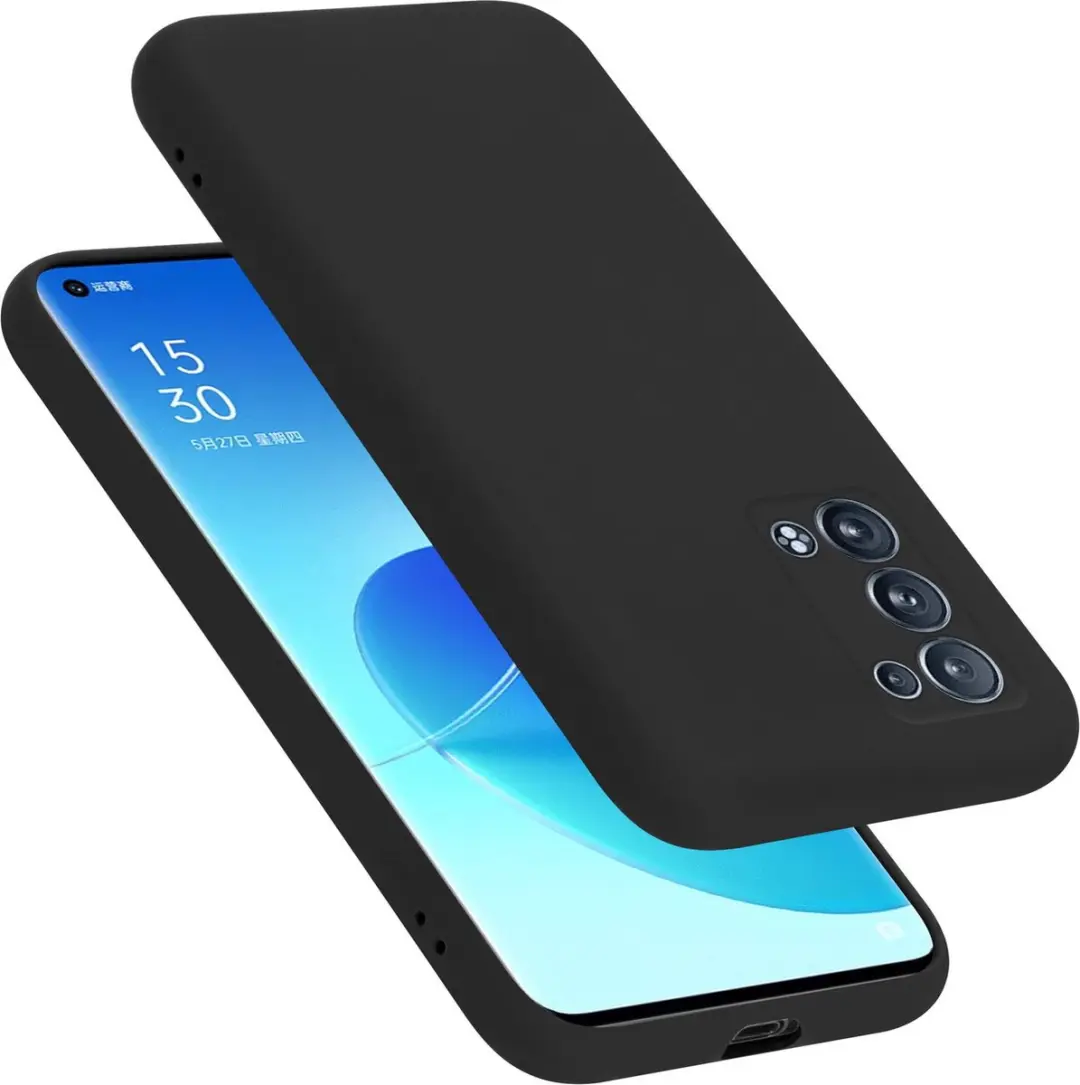 Cadorabo Hoesje geschikt voor Oppo Reno6 PRO 5G in LIQUID ZWART