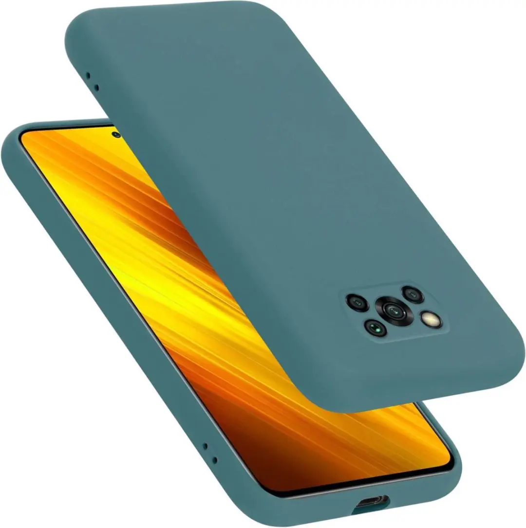 Cadorabo Hoesje geschikt voor Xiaomi POCO X3 NFC in LIQUID GROEN