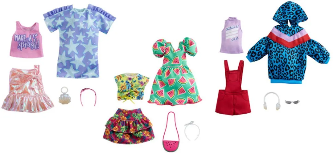 Barbie Poppenkleding Fashion Meisjes - 5-delig Multicolor - afbeelding 6 van 6