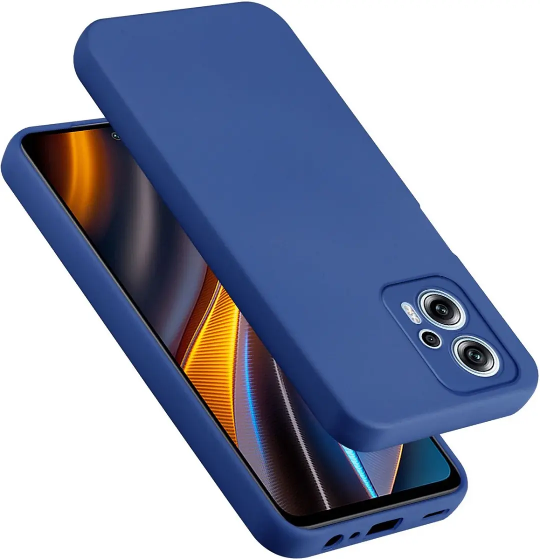 Cadorabo Hoesje geschikt voor Xiaomi Poco X4 GT in LIQUID BLAUW