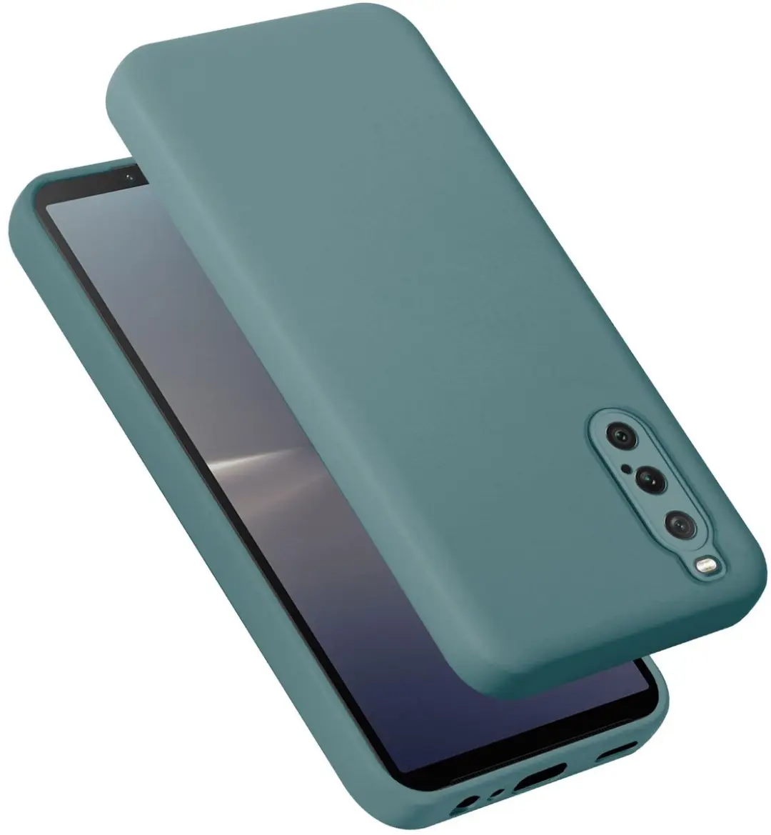 Cadorabo Hoesje geschikt voor Sony Xperia 10 V in LIQUID GROEN