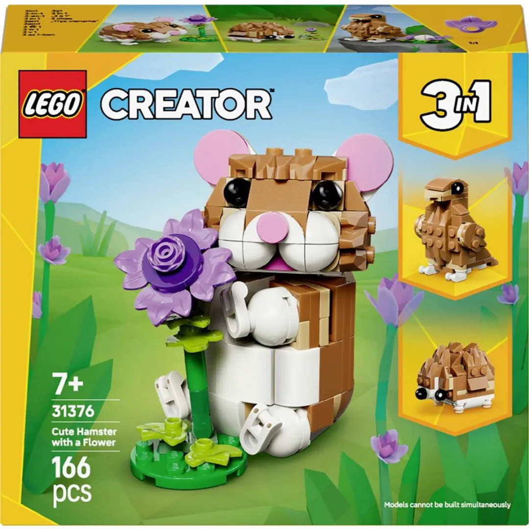 LEGO Creator 3-in-1 Hamster met Bloem 31376