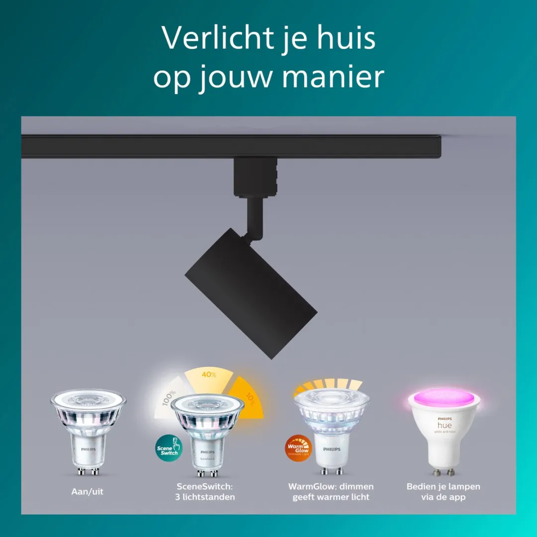 Philips EasyLink Zilo GU10 Spot - 3 Stuks - Wit