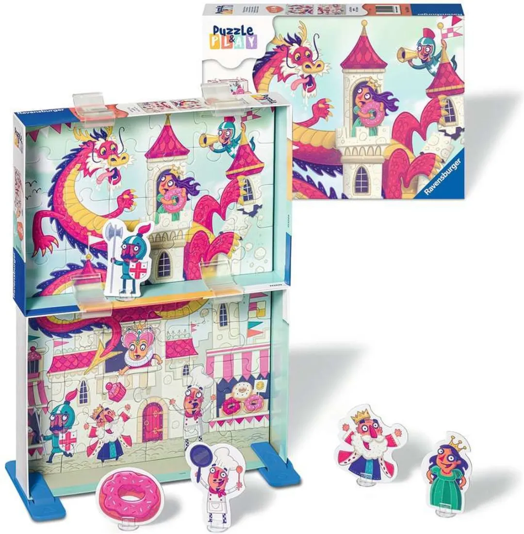 Ravensburger Koninkrijk van de Donuts Puzzle & Play - 2x24 Stuks - Multicolor