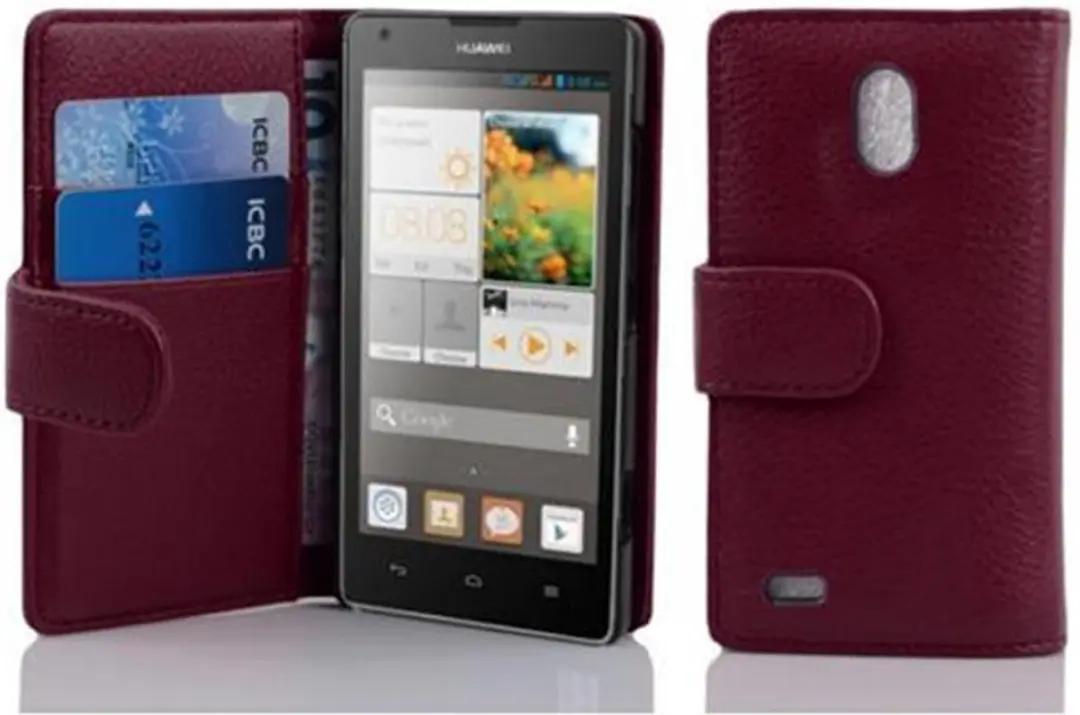 Cadorabo Hoesje geschikt voor Huawei ASCEND G700 in BORDEAUX PAARS